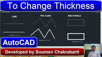 AutoCAD Tutorial - To change thickness in Autocad (Width)