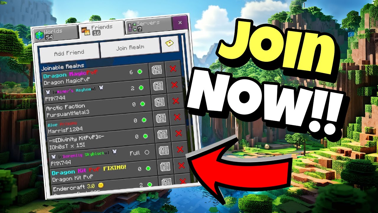 BEST FREE MINECRAFT REALM *1.21* 2024 (MCPE, PS5, XBOX ,PC) - YouTube