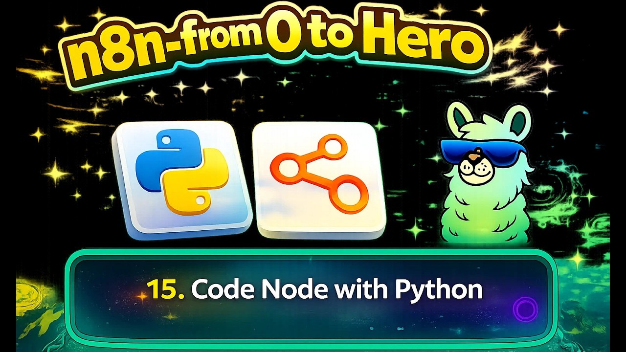 n8n - node code with python - YouTube