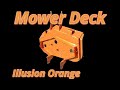 Powder Coating Mower Deck In Illusion Orange Color