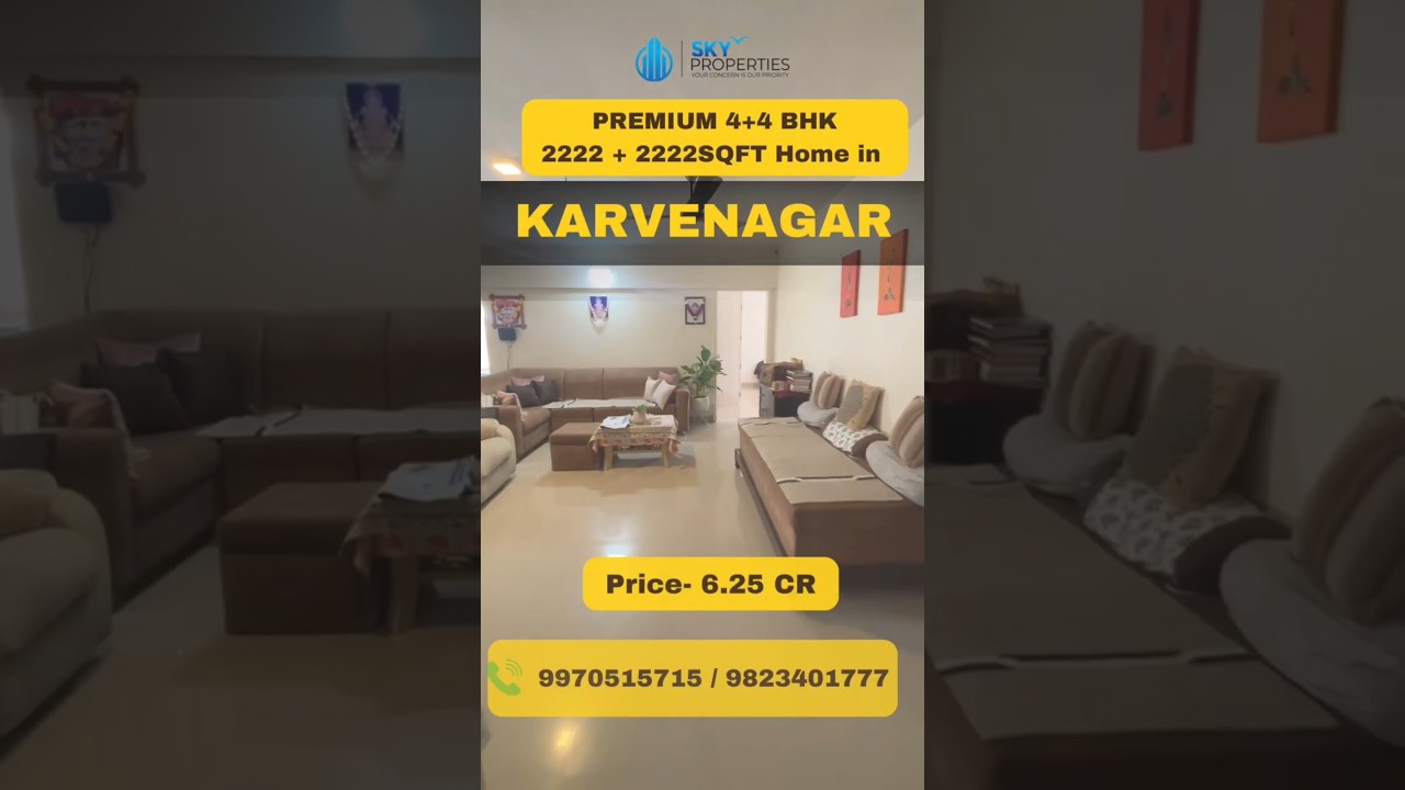 Pune’s Most Spacious Duplex in Karve Nagar Pune😍| ₹6.25 Cr Luxury Home| 2222+2222 Sqft | 4BHK + 4BHK