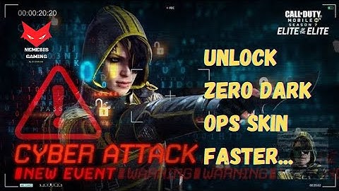 Call of Duty Mobile । Cyber Attack Event । How to unlock Zero Dark Ops Skin Faster ।