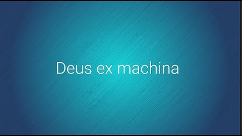 Deus ex machina - Grammarist.com Official Youtube channel.