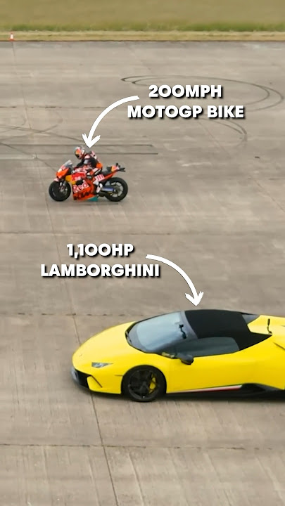 MotoGP 200mph vs Lamborghini 1100hp 🏁