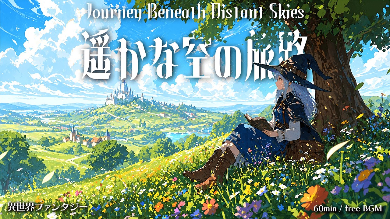 【Isekai Fantasy Music】Journey Beneath Distant Skies【Free BGM / 60min】
