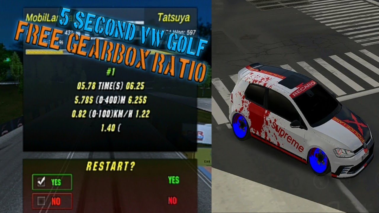 CAR PARKING MULTIPLAYER 5 SECOND VW GOLF FREE GEAR RATIO YouTube