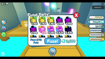 What happens when you fuse 3 Golden Hydra Axolotl & 3 Rainbow Fancy Axolotl? (Pet Simulator X!)