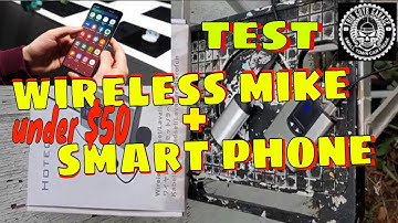 wireless microphone test with smartphone galaxy s10 Hotec UHF Wireless Headset Microphone