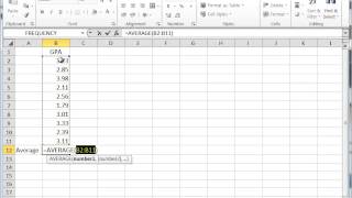 Excel Statistics - Average (Mean), Minimum, and Maximum in Excel (Sum Function)