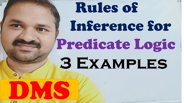 Inference Rules For Predicate Logic | Rules of Inference for Quantified Statements | DMS |3 Examples