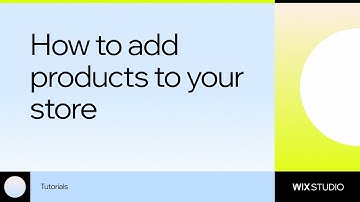 How to add products to an online store on Wix Studio
