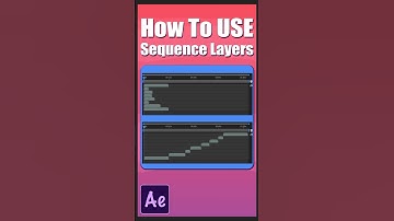 How to Sequence Layers in After Effects