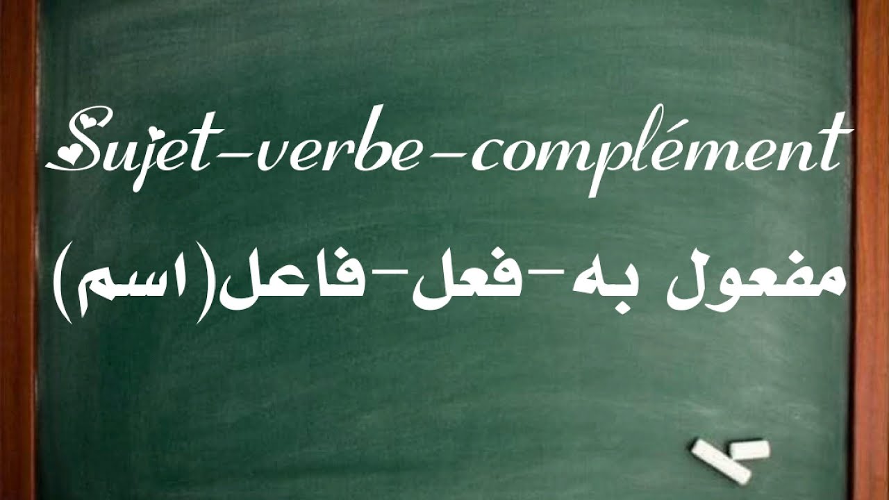 sujet — verbe — complément =الاسم—الفعل —المفعول به4 A.P #2022 #Houriamalek