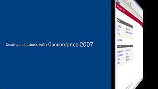 Concordance Training 14: Building a Database