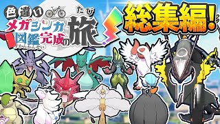 ポケットモンスター XY ORAS SM USUM 一気見！色違いメガシンカ図鑑完成の旅！総集編！！【ポケモンUSUM