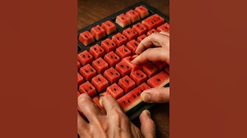 ASMR Keyboard | Typing on Juicy Watermelon Keys 🍉⌨️ #shorts #ASMR #funny