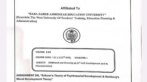B.Ed 1st sem ,Course 1(1.1.1) Assignment, Session 2022-2024