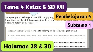 Tema 4 Kelas 5 Halaman 28 30 Tanggung Jawab Setiap Anggota Kelompok
