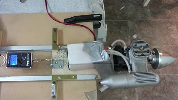 Os max 61 fx and Top Flight 13x6 prop. Static thrust