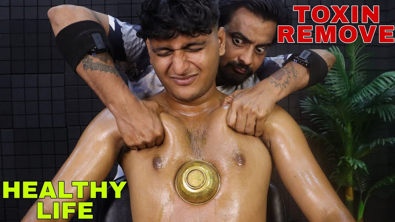 Chest And Belly Massage With Mustard Oil Heavy Oil Body Massage