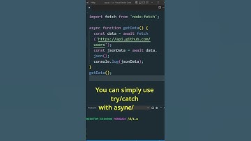 JavaScript async/await and try/catch - Beginner