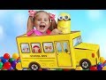 Wheels on the bus with diana  nursery rhymes  kids songs