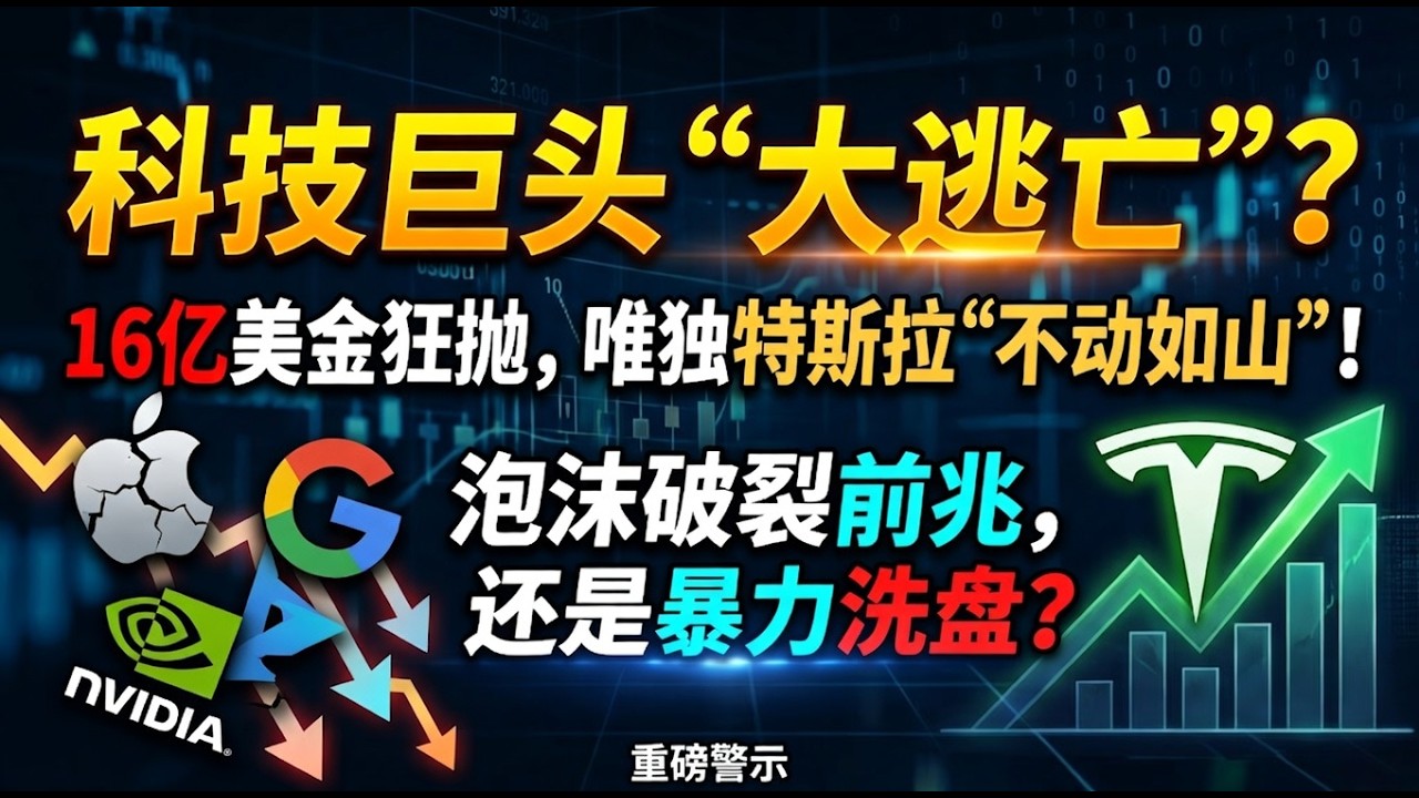 七巨头高管狂抛16亿刀股票!特斯拉例外?美股科技股要逃顶还是黄金抄底窗口?【重磅警示】 - YouTube