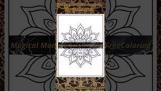 Magical Mandala Coloring Books | Coloring Printable Pages for Adult #coloringbook #colouringasmr