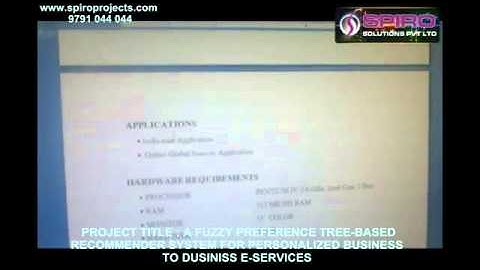 A FUZZY PREFERENCE TREE BASED RECOMMENDER SYSTEM FOR PERSONALIZED BUSINESS TO BUSINISS E SERVICES