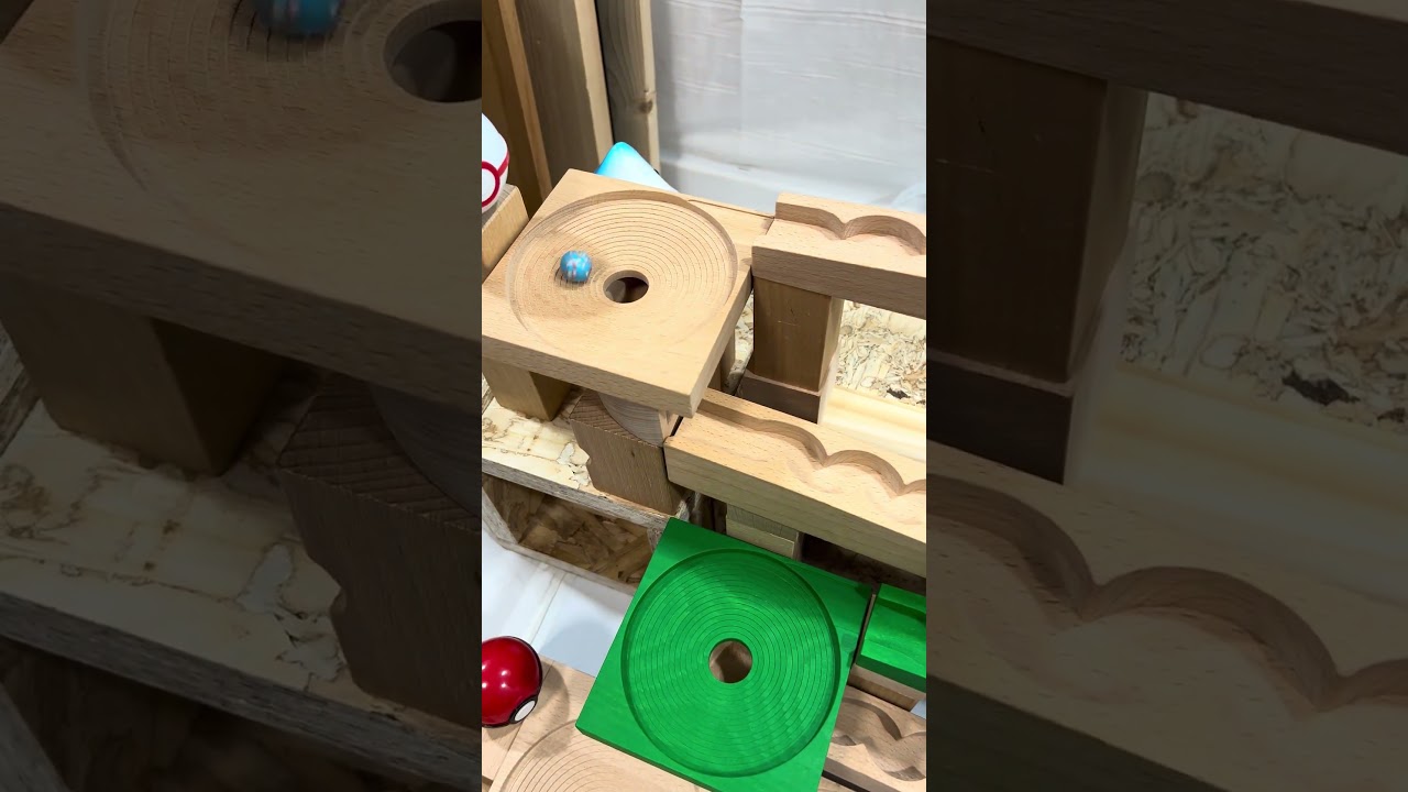 Satisfying ASMR Wooden Marble Run 😲 Epic Funnel Drop! 🕳️