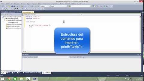 Mi primer programa en Microsoft Visual Studio