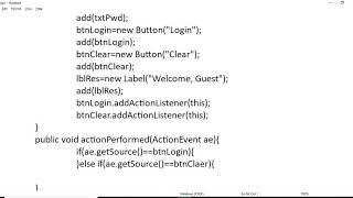 Java: Create Login Form in an awt Applet for beginners