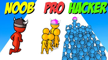 NOOB vs PRO vs HACKER in Crowd Battle 3D