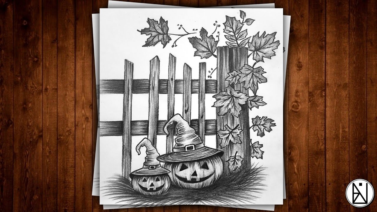 Halloween Pencil Drawing pencil Drawing Tutorial YouTube halloween-pencil-drawing-pencil-drawing-tutorial-youtube