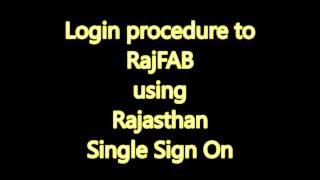 How to login to RajFAB using Rajasthan Single Sign On facility screenshot 2
