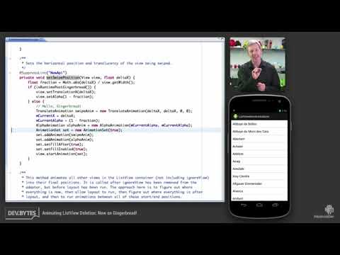 DevBytes  Animating ListView Deletion  Now on Gingerbread!