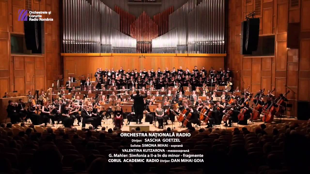 Romanian Radio National Orchestra conductor Sascha Goetzel Mahler   Symphony no 2   excerpts