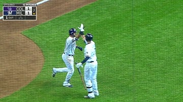 COL@MIL: Nieuwenhuis ties game with a solo home run