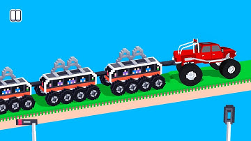 Fancade Drive Mad Fun Drive Long Train, monster truck and Others All New Levels Gameplay Android,iOS