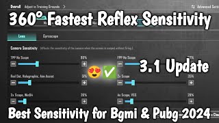 360° Fastest Reflex Sensitivity | Best Sensitivity for Bgmi & Pubg 2024