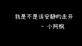 我是不是该安静的走开 小阿枫 歌词字幕音乐
