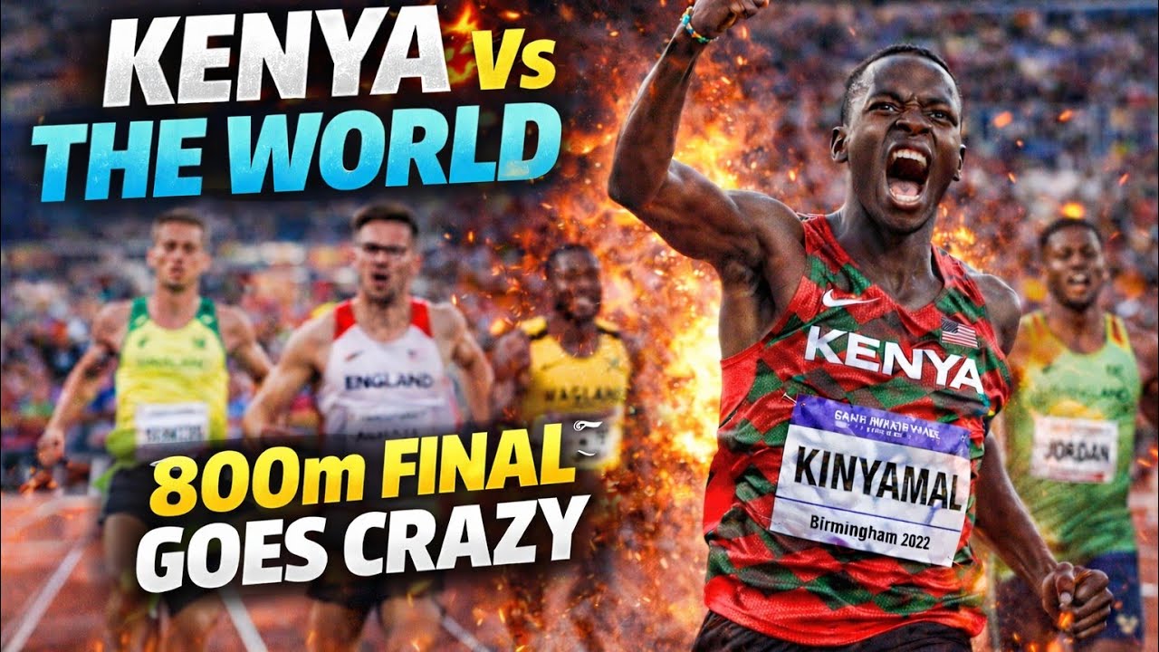 О боже 😱 Безумный финал мужского забега на 800 метров: Кения против Англии против Ямайки против А...