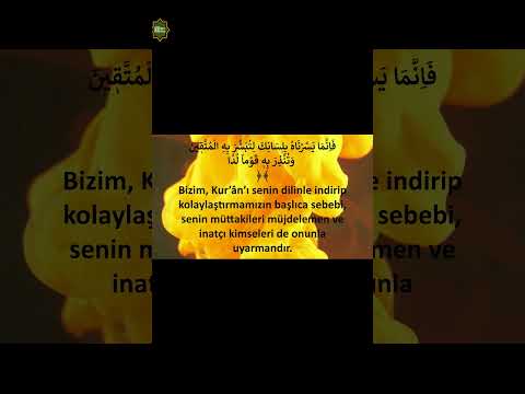 Meryem Suresi 97 Ayet Ve Meali Kuran Ayet Meal Meryem Meryemsuresi