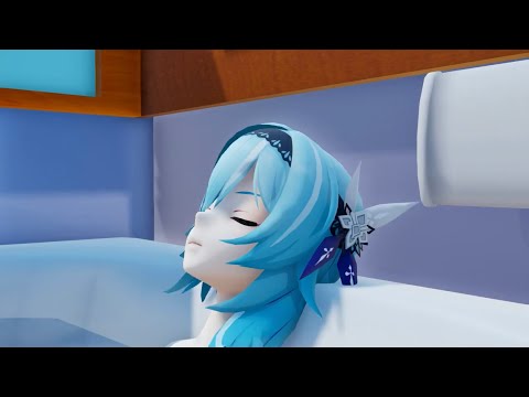 【MMD】Farting in the bathtub at Genshin Eula