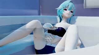 【MMD】Farting in the bathtub at Genshin Eula