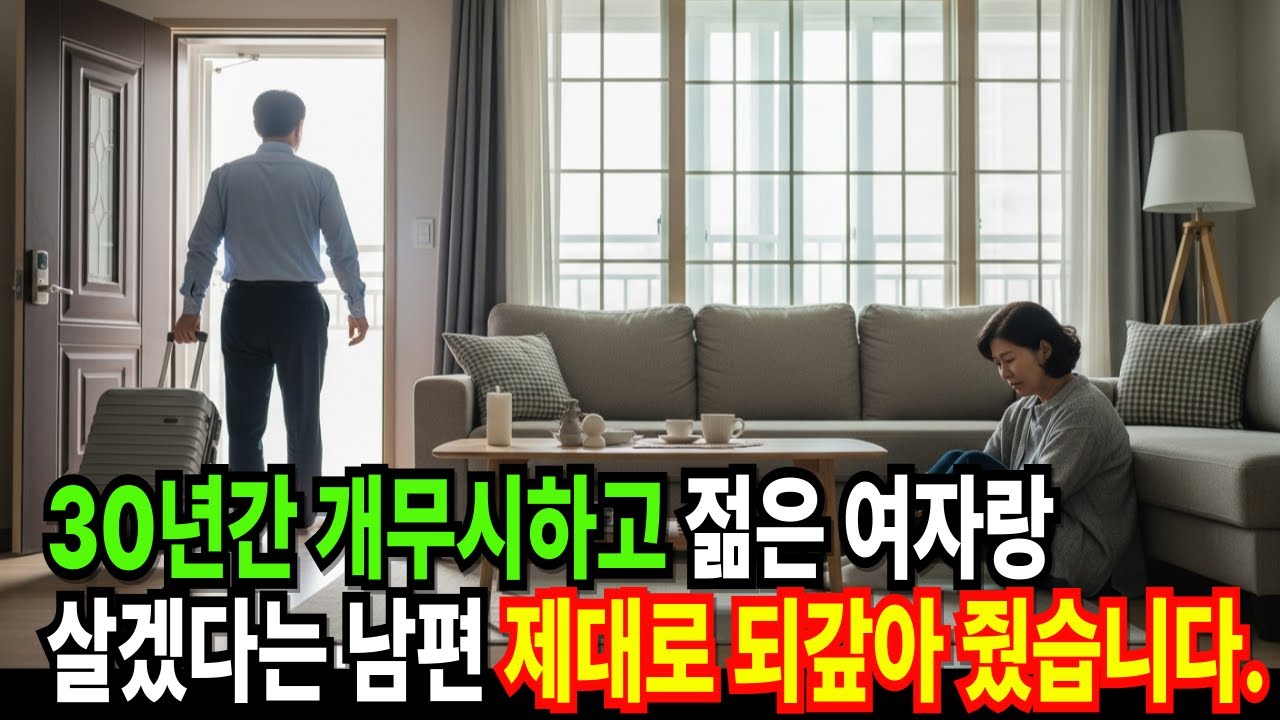 30년간 개무시하고 젊은 여자랑 살겠다고 떠난 남편, 제대로 되갚아 줬습니다.
