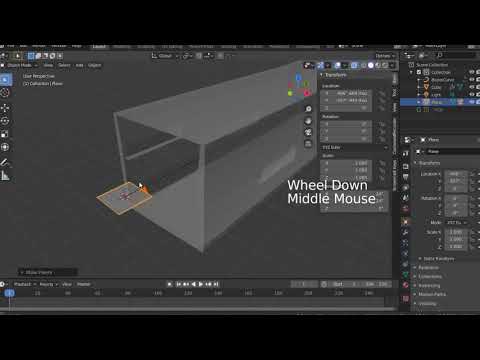Blender 2.8 Tutorial/Howto - Camera following Bezier curve through a hallway/corridor/tunnel