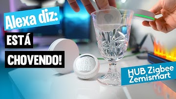 Zigbee HUB ZemiSmart - Com Sensor de água, Temperatura e Umidade