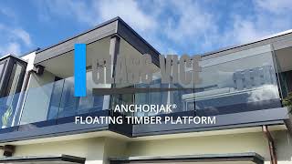 Clearline Balustrade with Anchorjak floating tiles on Timber Frame