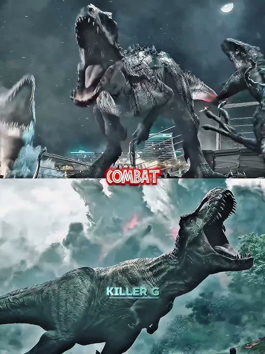 Indominus Rex (Jurassic World) vs Rexy (Jurassic World Fallen Kingdom) #jurassicworld #shorts